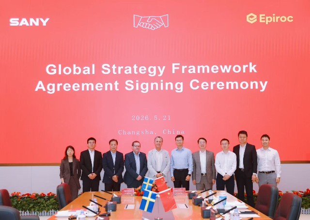 Epiroc and SANY Group Sign Global Partnership Agreement